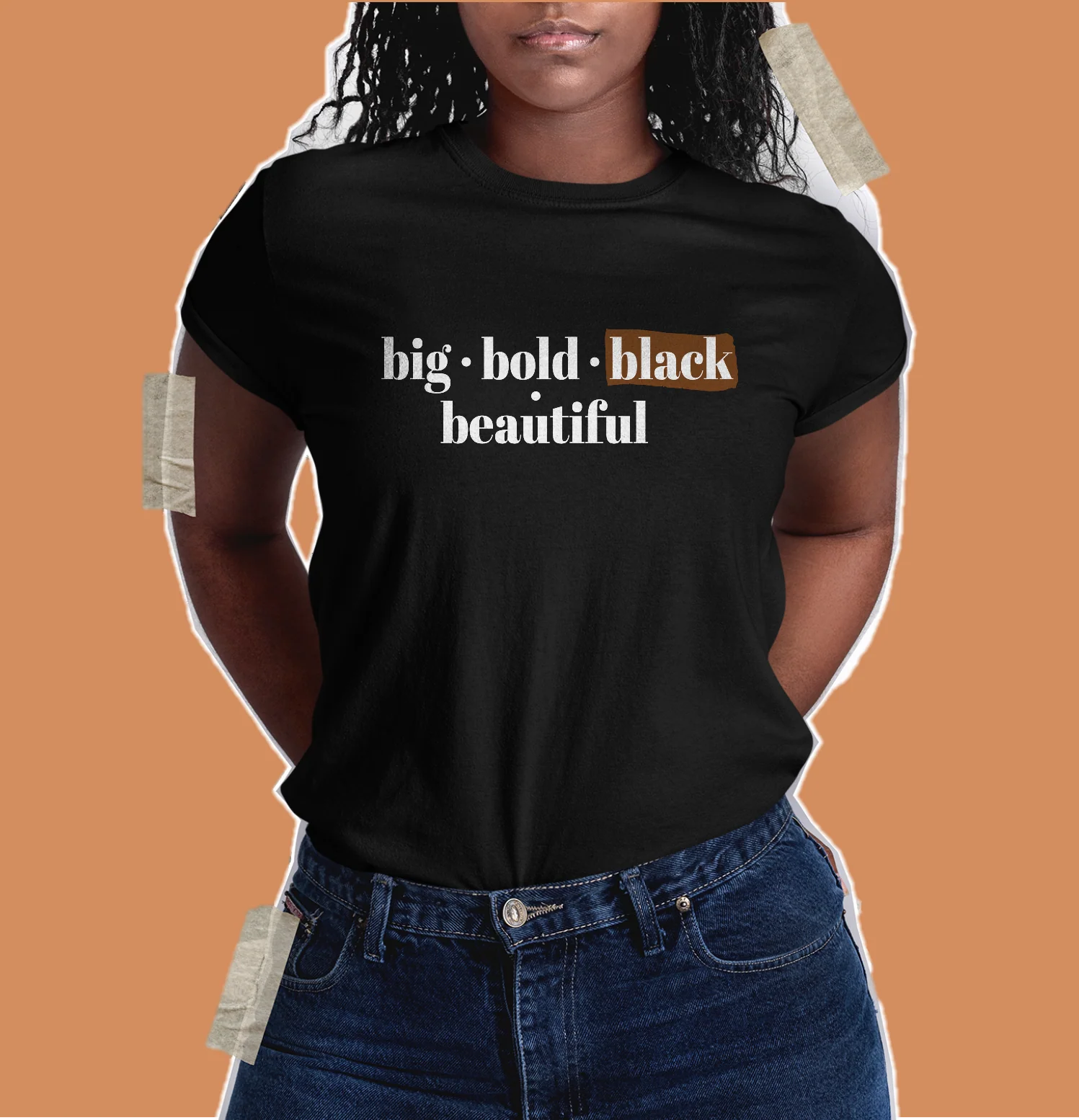 Big Bold Black Beautiful Shirt - Women Unisex - Image 2