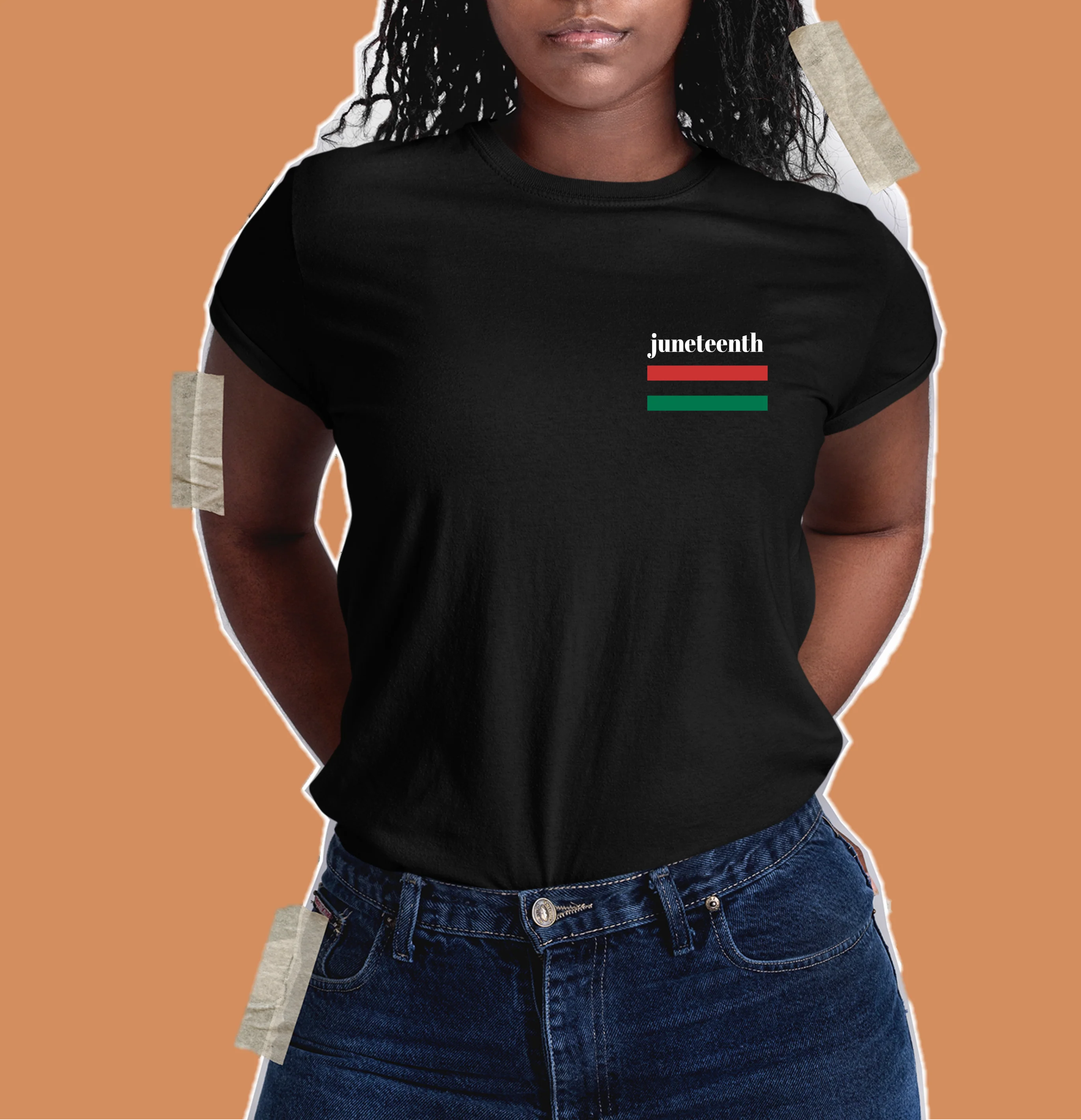 Juneteenth Flag Shirt - Embroidery Unisex T Shirt - Image 3
