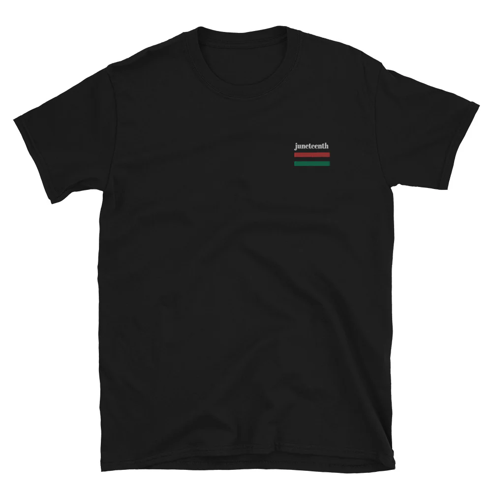 Juneteenth Flag Shirt - Embroidery Unisex T Shirt - Image 5