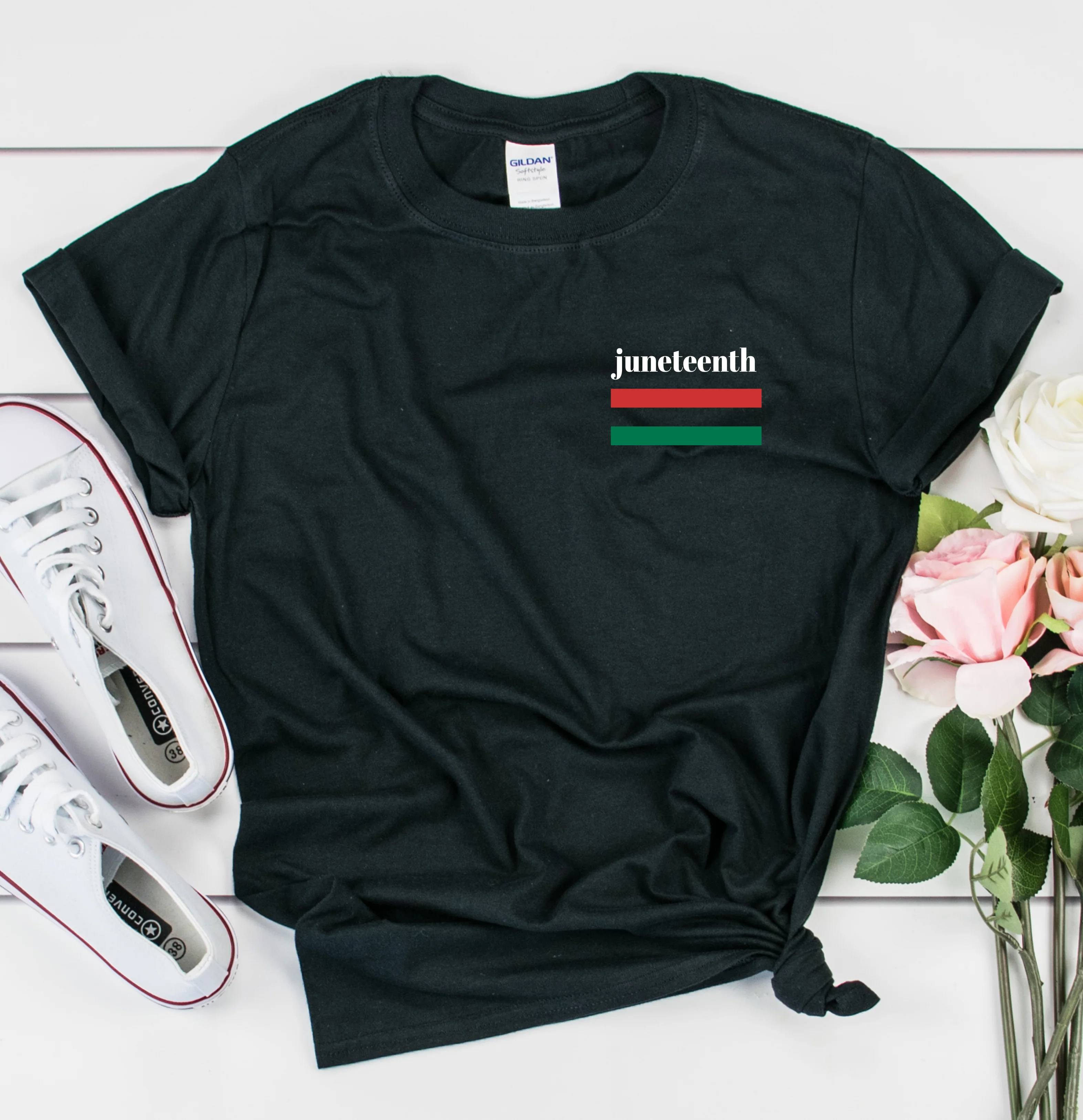 Juneteenth Flag Shirt - Embroidery Unisex T Shirt - Image 6